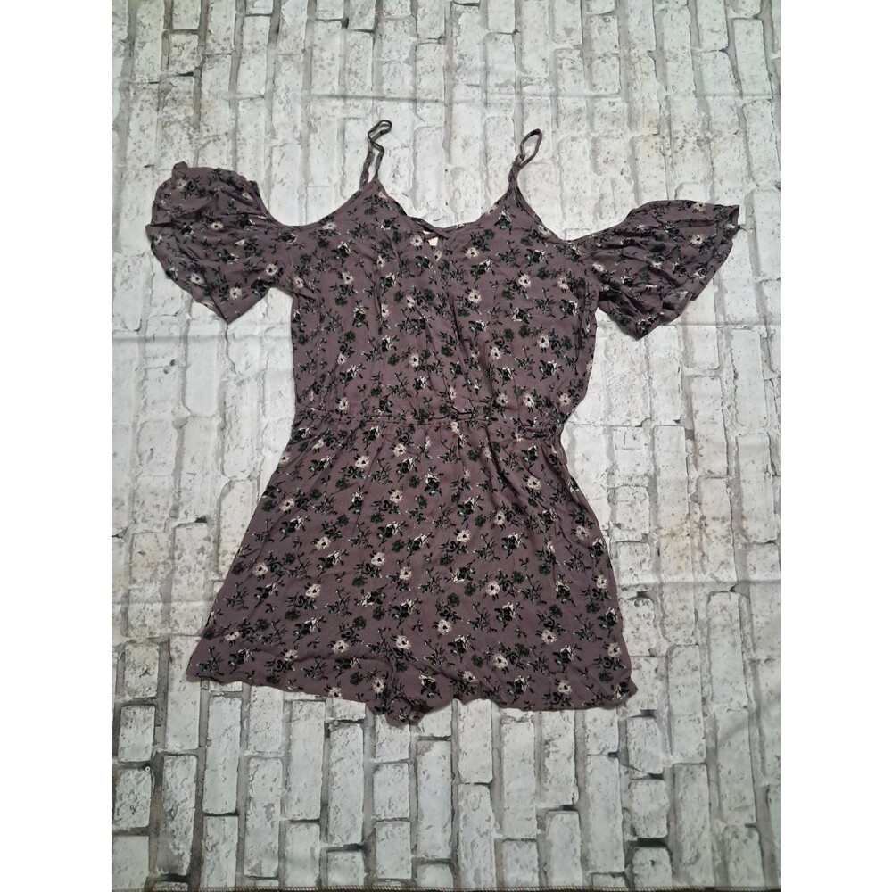 Mossimo Supply Co. Women's Size XL  Romper Floral Cold Shoulder Elastic Waist